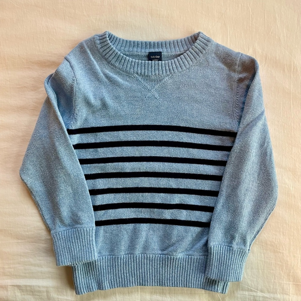 EUC babyGap Blue Striped Sweater